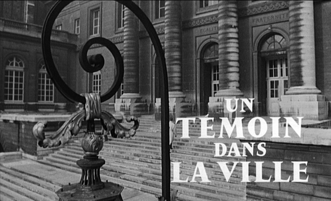 Title screen of Un témoin dans la ville