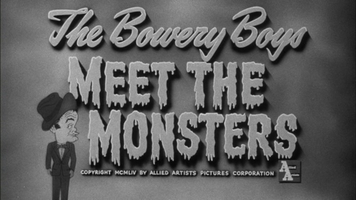 Title screen of The Bowery Boys Meet the Monsters