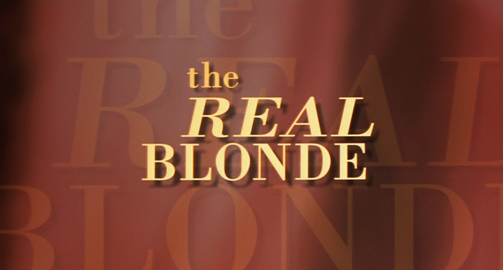 Title screen of The Real Blonde