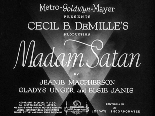 Title screen of Madam Satan