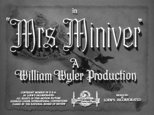 Title screen of Mrs. Miniver