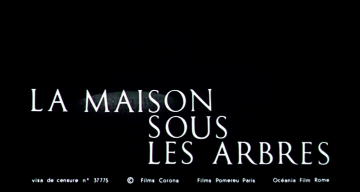 Title screen of La maison sous les arbres