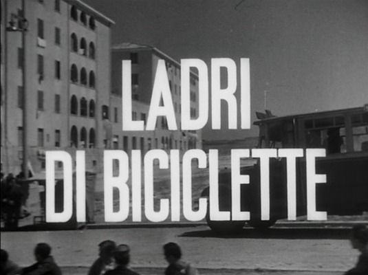 Title screen of Ladri di biciclette