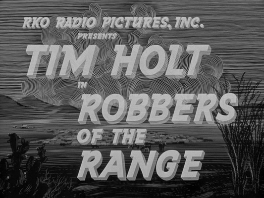 Title screen of Robbers of the Range