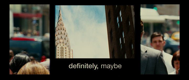 Title screen of Definitely, Maybe