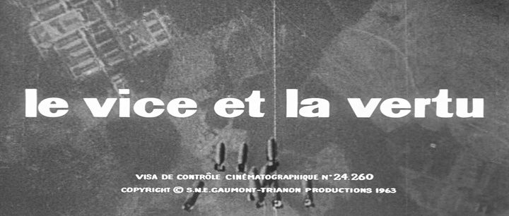 Title screen of Le vice et la vertu