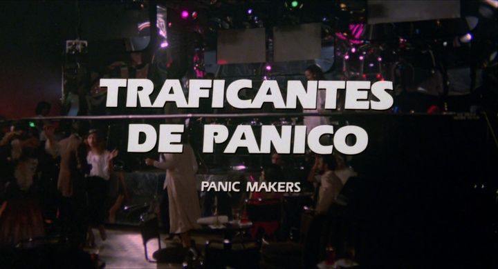 Title screen of Traficantes de pánico