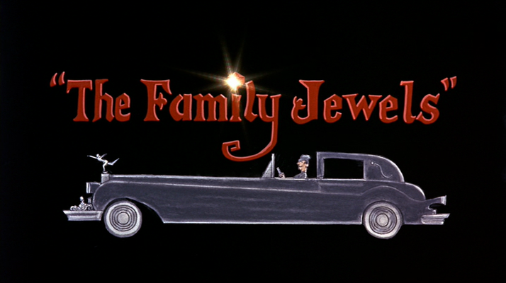 Title screen of The Family Jewels