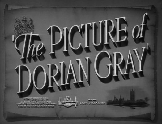 Title screen of The Picture of Dorian Gray