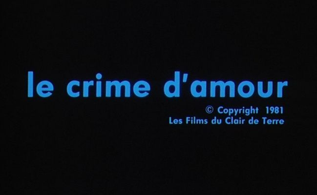 Title screen of Le crime d'amour