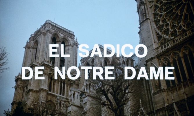 Title screen of El sádico de Notre-Dame