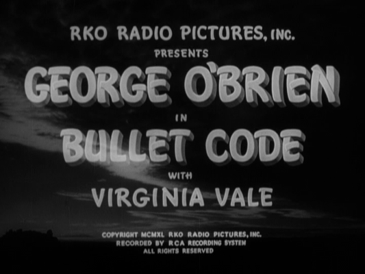 Title screen of Bullet Code