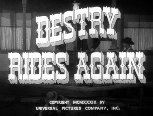 Title screen of Destry Rides Again