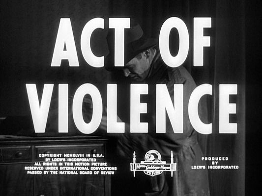 Title screen of Act of Violence