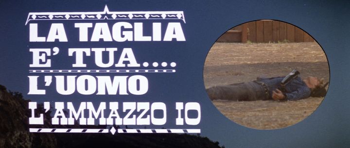 Title screen of La taglia è tua... l'uomo l'ammazzo io