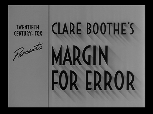 Title screen of Margin for Error