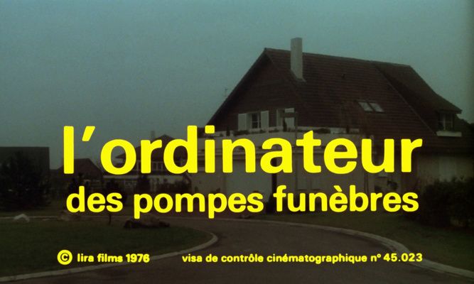 Title screen of L'ordinateur des pompes funèbres