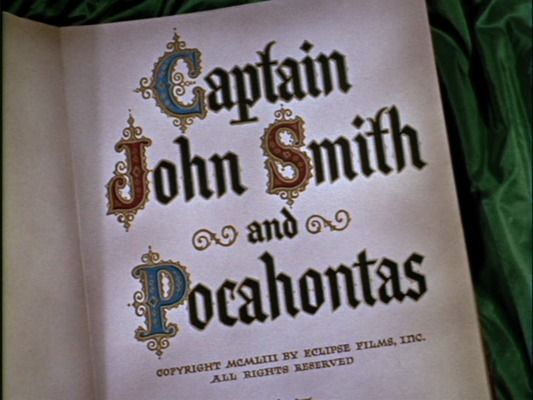 Title screen of Captain John Smith and Pocahontas