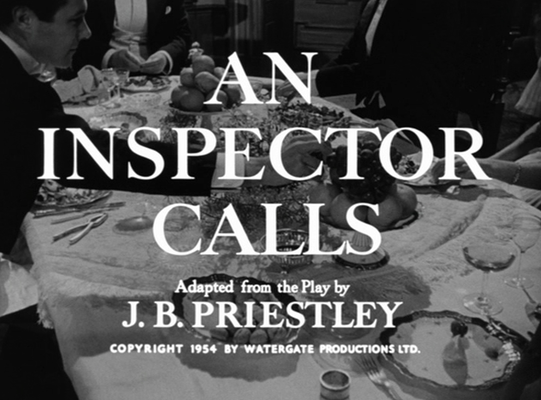 Title screen of An Inspector Calls