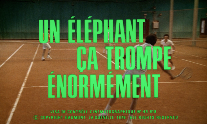 Title screen of Un éléphant ça trompe énormément