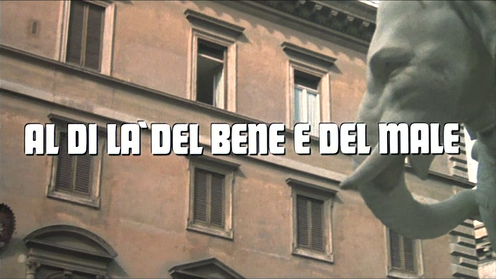 Title screen of Al di là del bene e del male