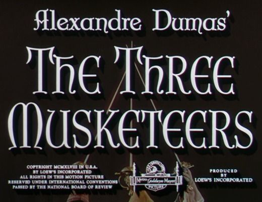 Title screen of The Three Musketeers