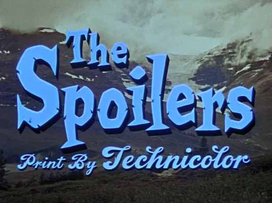 Title screen of The Spoilers