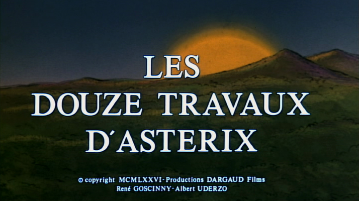Title screen of Les douze travaux d'Astérix