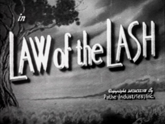 Title screen of Law of the Lash