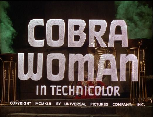 Title screen of Cobra Woman