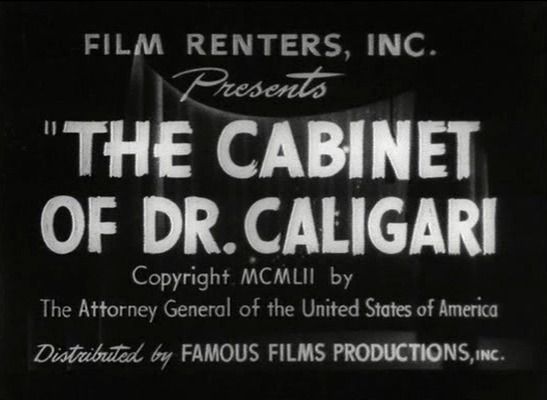 Title screen of Das Cabinet des Dr. Caligari