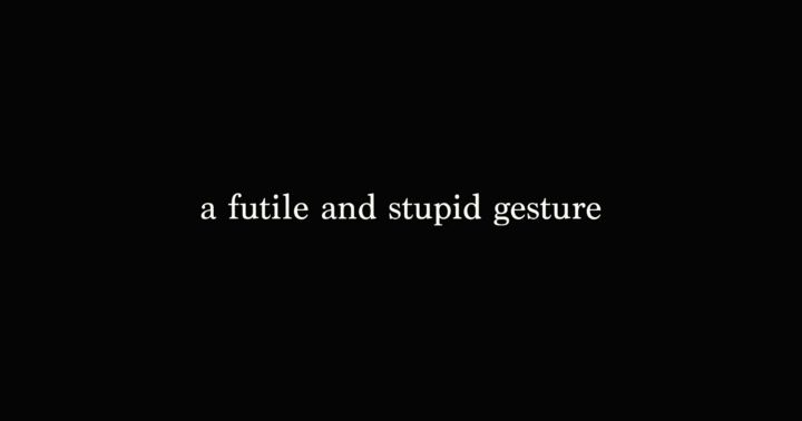 Title screen of A Futile and Stupid Gesture