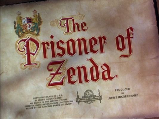 Title screen of The Prisoner of Zenda