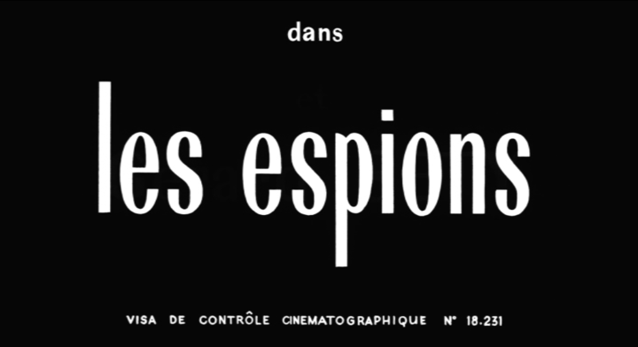 Title screen of Les espions