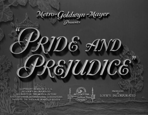 Title screen of Pride and Prejudice