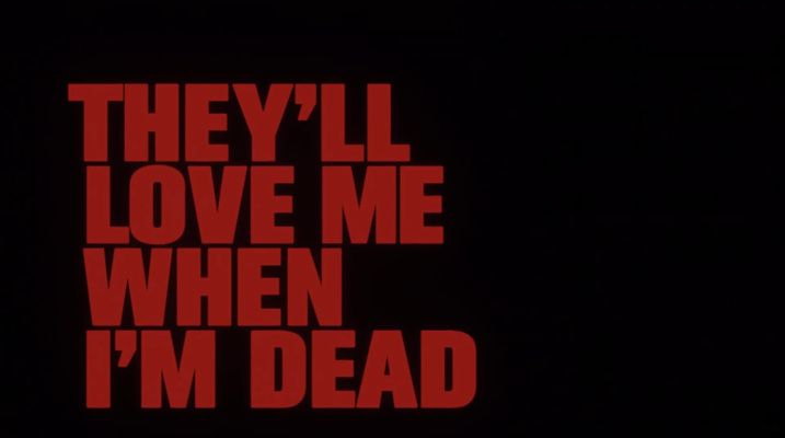 Title screen of They'll Love Me When I'm Dead