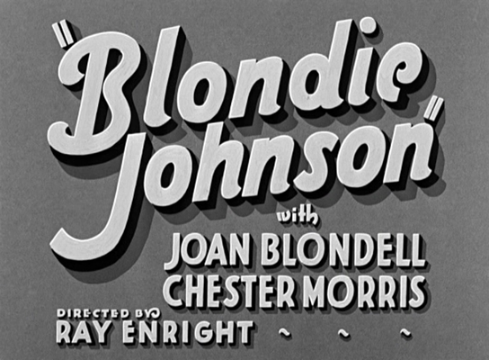 Title screen of Blondie Johnson