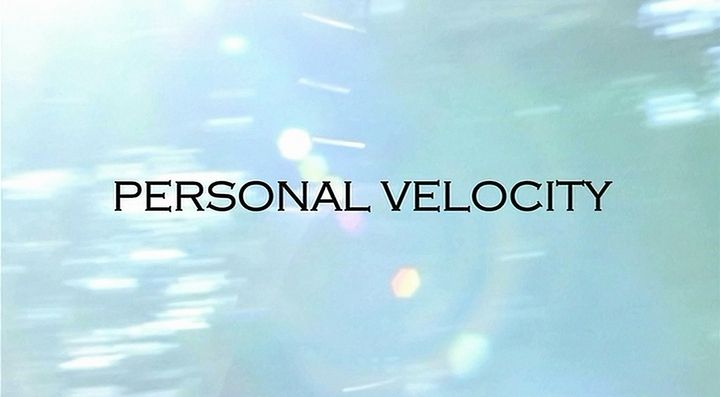 Title screen of Personal Velocity: Three Portraits