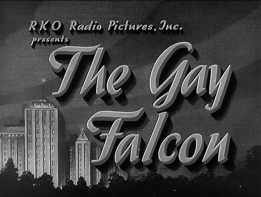 Title screen of The Gay Falcon