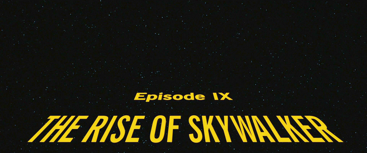 Title screen of Star Wars: Episode IX - The Rise of Skywalker