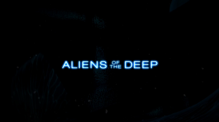Title screen of Aliens of the Deep