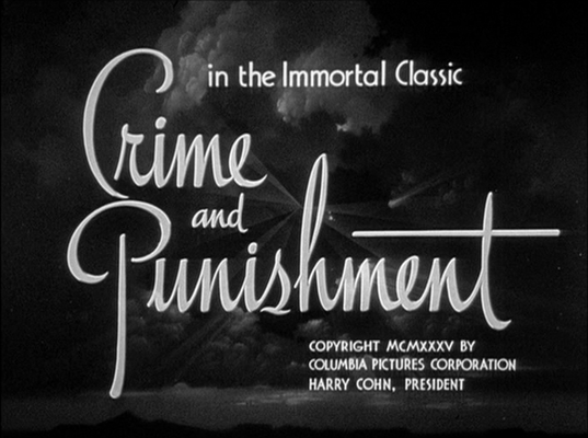 Title screen of Crime and Punishment