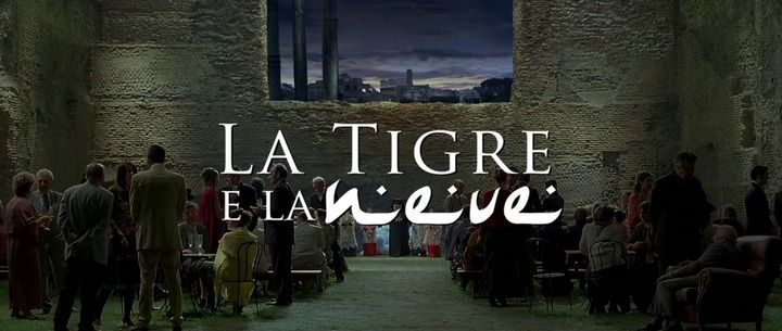 Title screen of La tigre e la neve