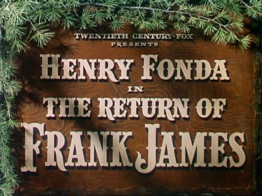 Title screen of The Return of Frank James