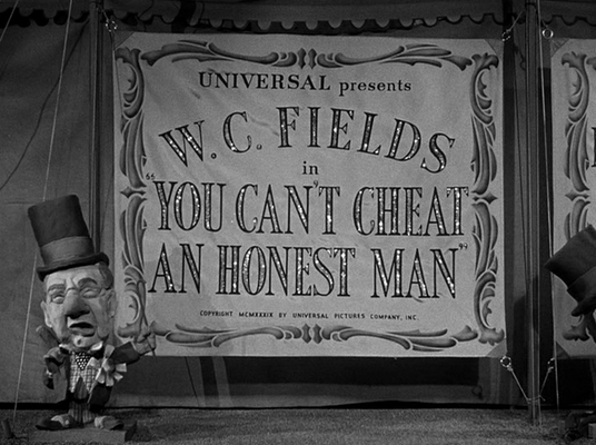 Title screen of You Can't Cheat an Honest Man