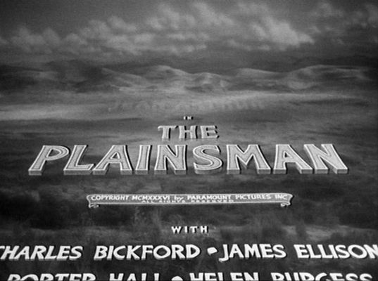 Title screen of The Plainsman