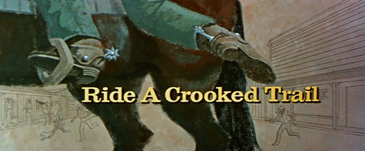 Title screen of Ride a Crooked Trail
