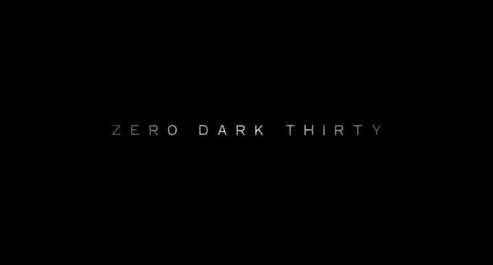 Title screen of Zero Dark Thirty