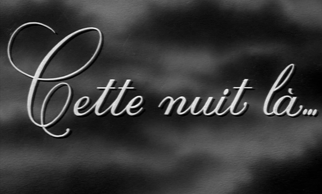 Title screen of Cette nuit là...