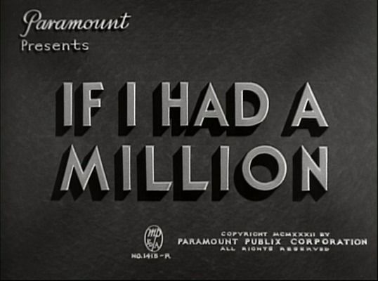 Title screen of If I Had a Million